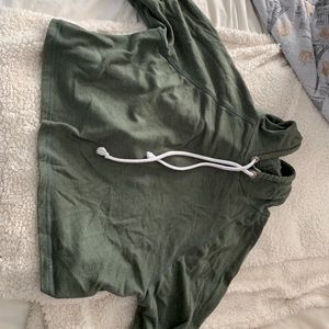 H&M cropped green hoodie